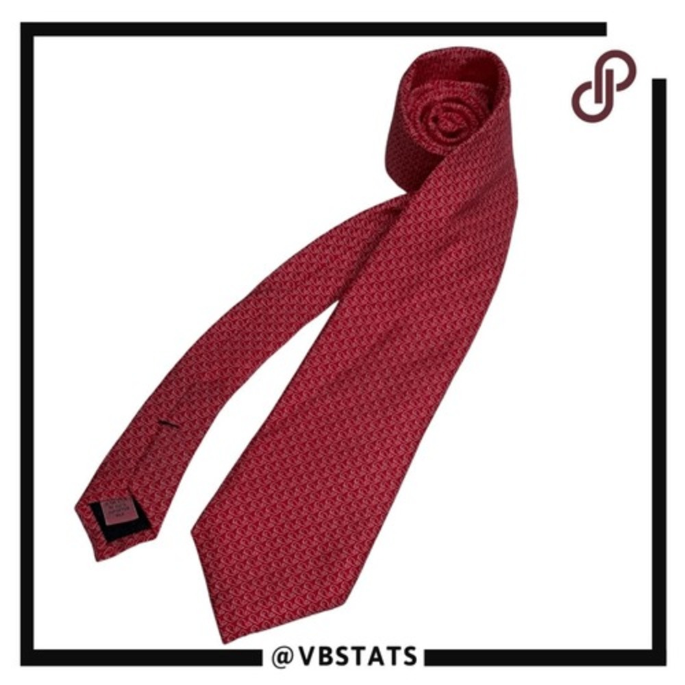 Vineyard Vines Men's Hand Picked Shep & Ian Whale Print Neck Tie Red White